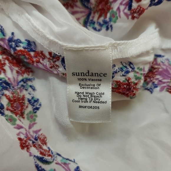 Sundance Mixed Print Striped Embroidered Floral Dress Women’s S Bohemian - Picture 14 of 16